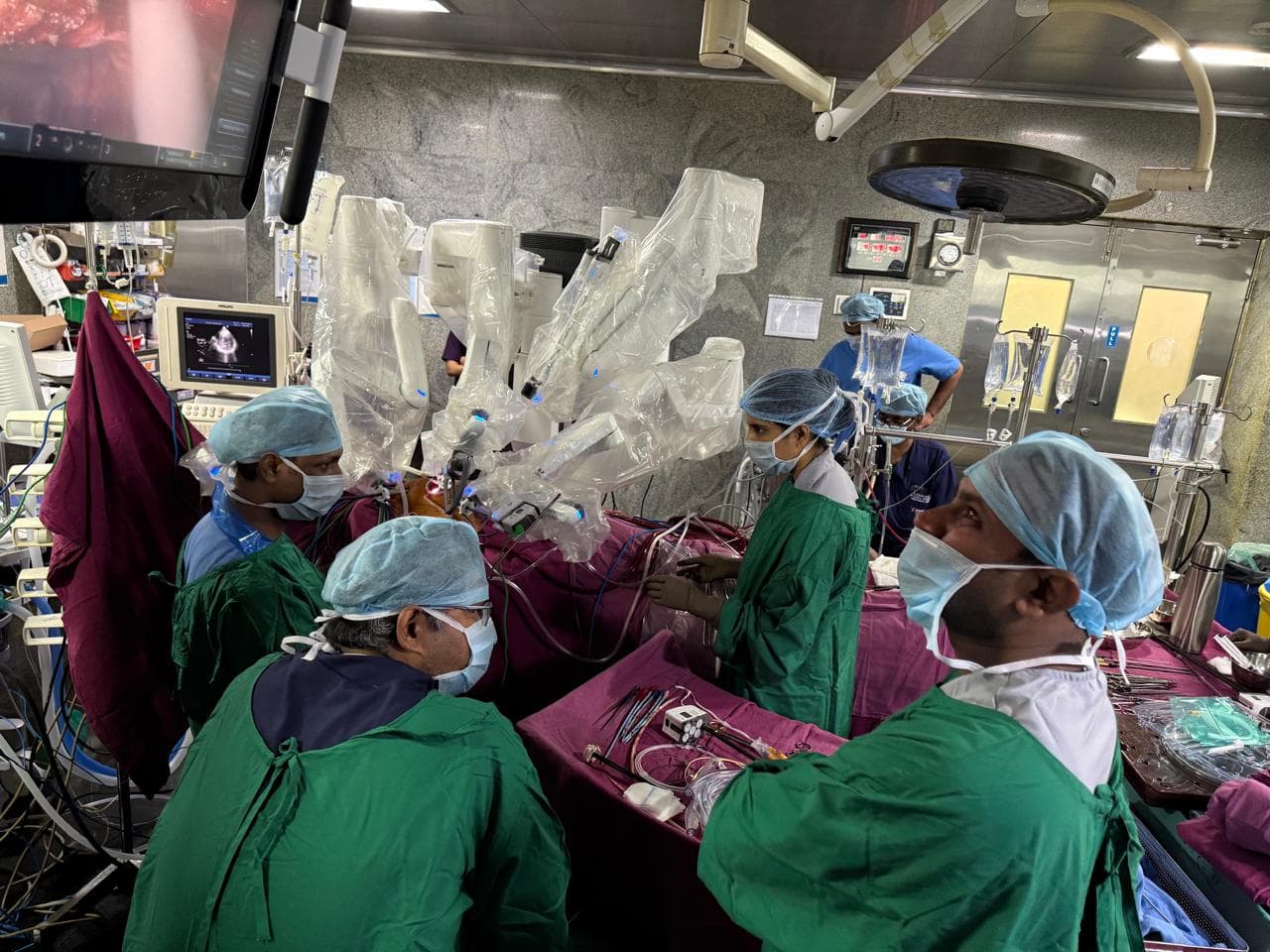 Dr. Nisarga — performing a minimally invasive procedure