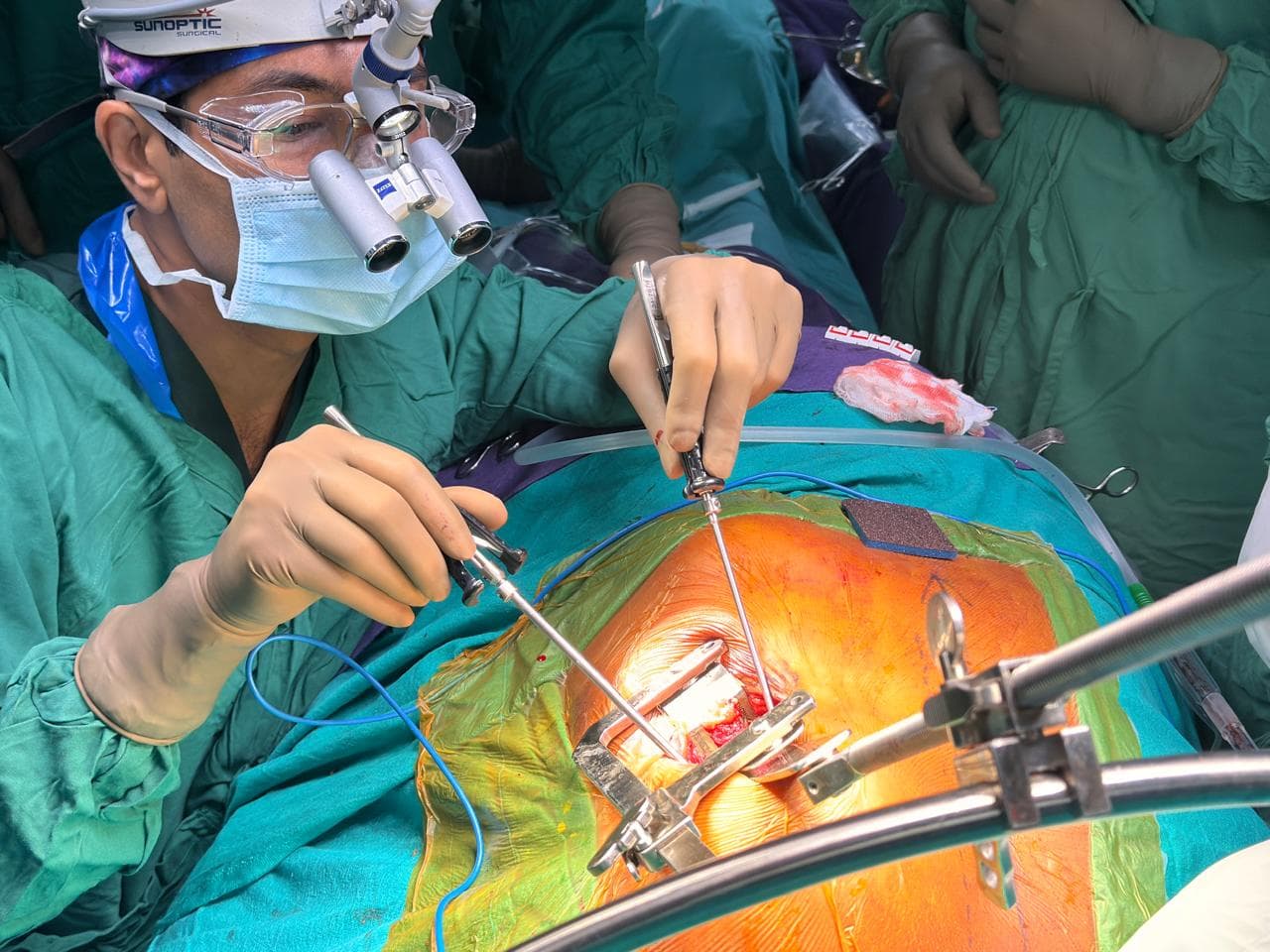 Dr. Nisarga — engaging with colleagues and advancing cardiac surgical practices